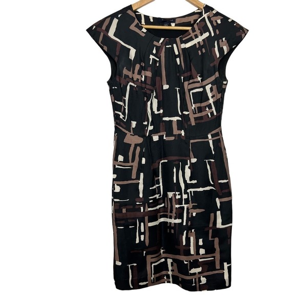 NEW Banana Republic Size 4 Sheath Silk Blend Dress Cap Sleeves Side Zip - Picture 1 of 9